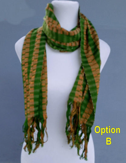 Women Medium Weight GUATEMALAN COTTON Indigo SCARF Wrap - Artisans Wear Aesthetic Shawl