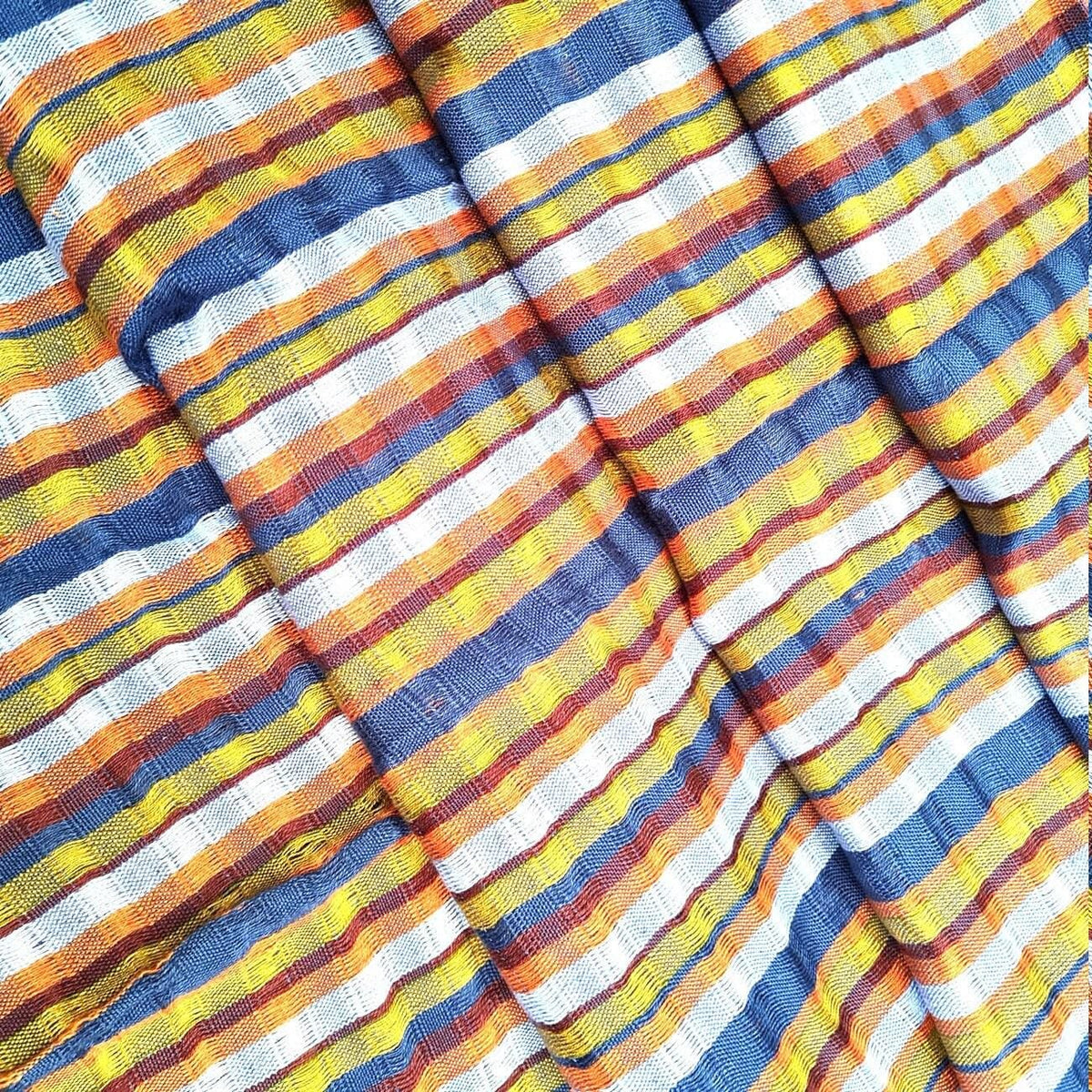Women Medium Weight GUATEMALAN COTTON Indigo SCARF Wrap - Artisans Wear Aesthetic Shawl