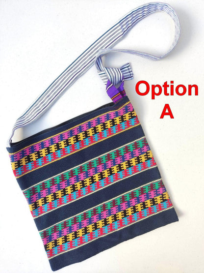 Guatemalan handmade cotton crocheted crossbody bag