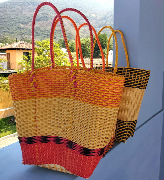 Bolsa de mercado de plástico guatemalteco tejido - Plástico reciclado