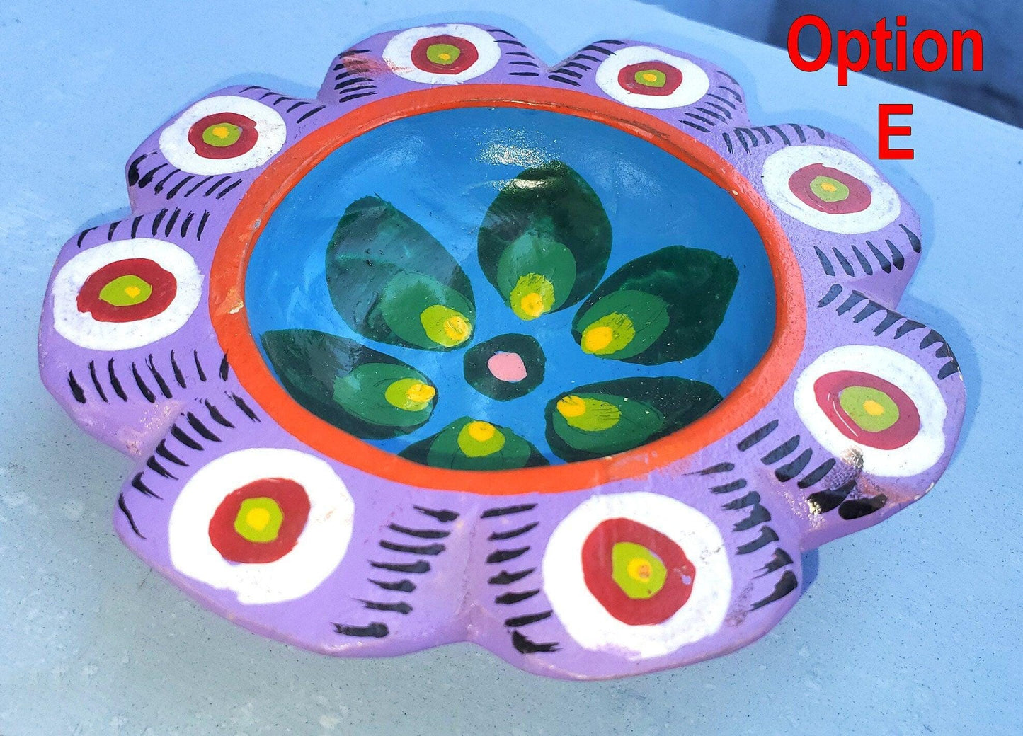 Hand-Painted Pinewood mini tray / dish Guatemala