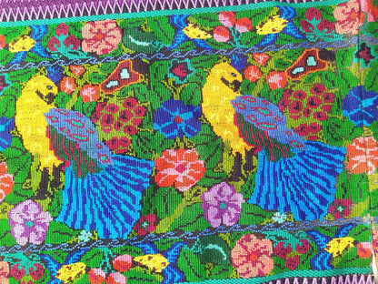 Handmade weaved cotton runner tablecloth -Huipil from San Antonio Aguas Calientes-