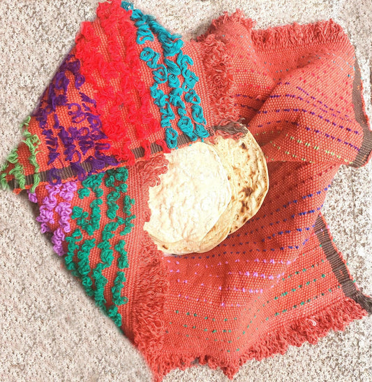 Guatemala Handwoven textile tortilla WRAPS, bread cloth, placemat, cloth NAPKIN
