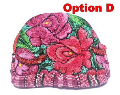 Guatemala HUIPIL Cotton Padded COIN Holder PURSE Bag Available In Multiple Options - Floral Colorful Small Coin Purse