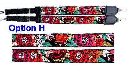 Guatemalan handmade embroidered backpack pair straps