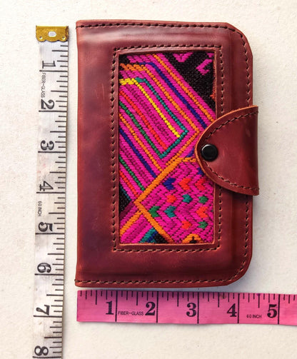 Guatemalan Leather Huipil PASSPORT Case Holder
