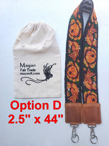 Guatemalan Handmade beaded floral CAMERA / Bag STRAP