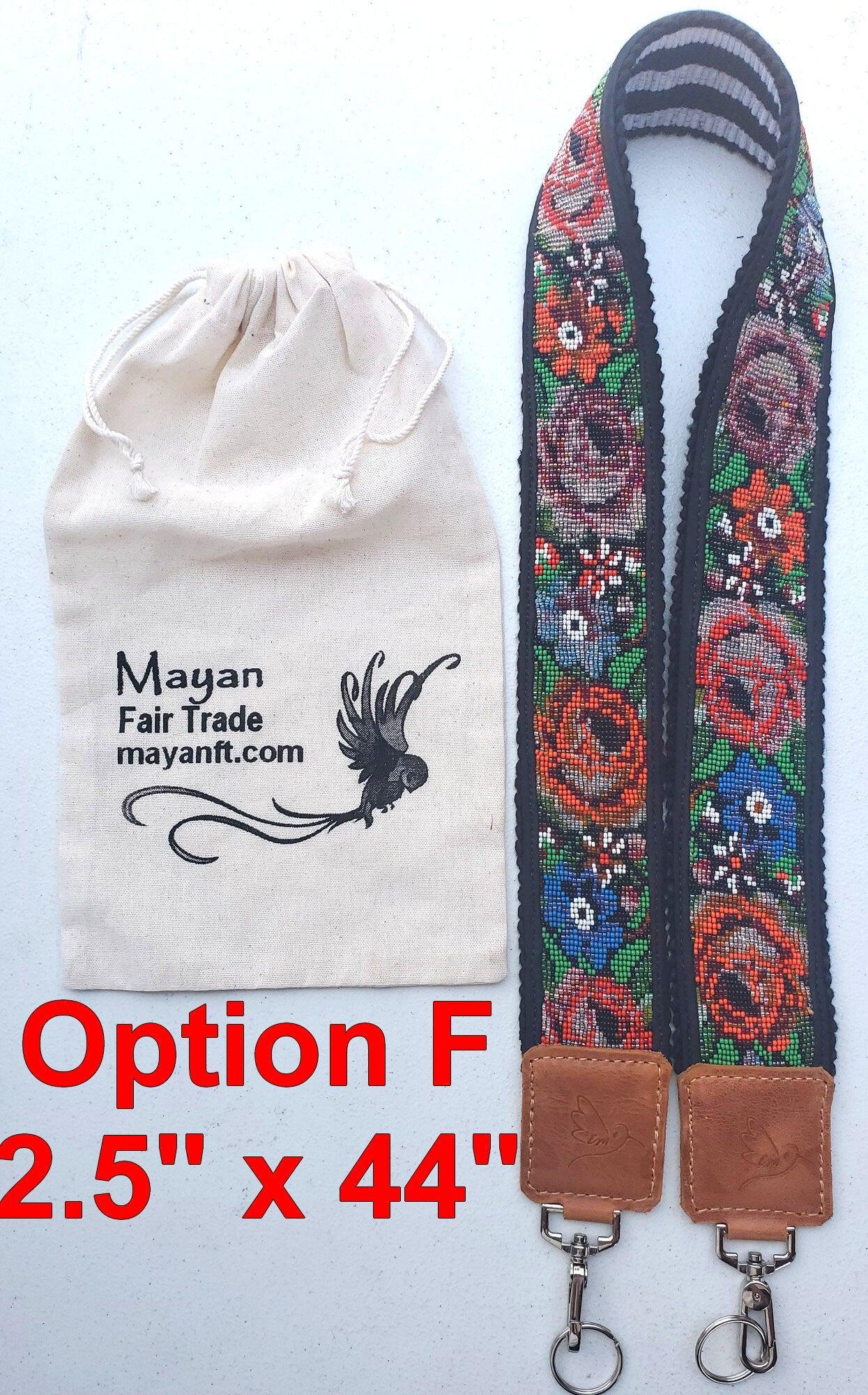 Guatemalan Handmade beaded floral CAMERA / Bag STRAP