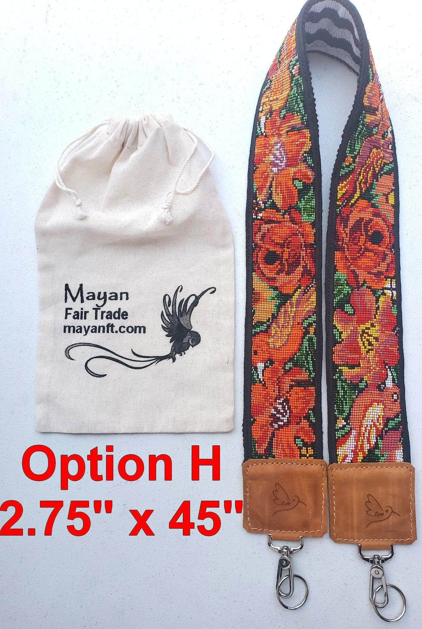 Guatemalan Handmade beaded floral CAMERA / Bag STRAP