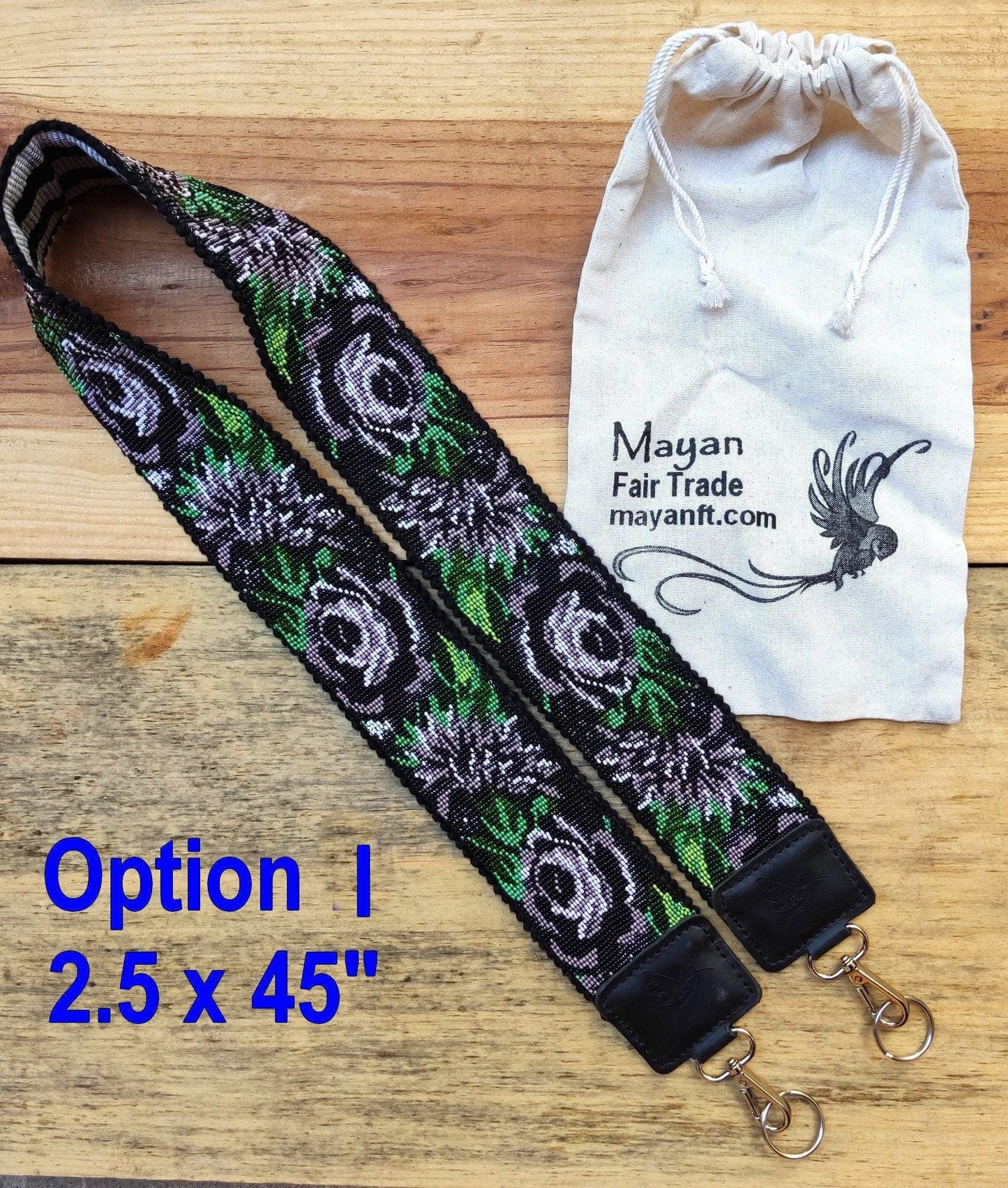 Guatemalan Handmade beaded floral CAMERA / Bag STRAP