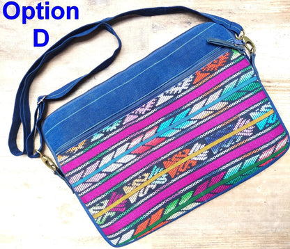 Guatemalan INDIGO LAPTOP padded CASE -Embroidered Sleeve Padded Carry Case-