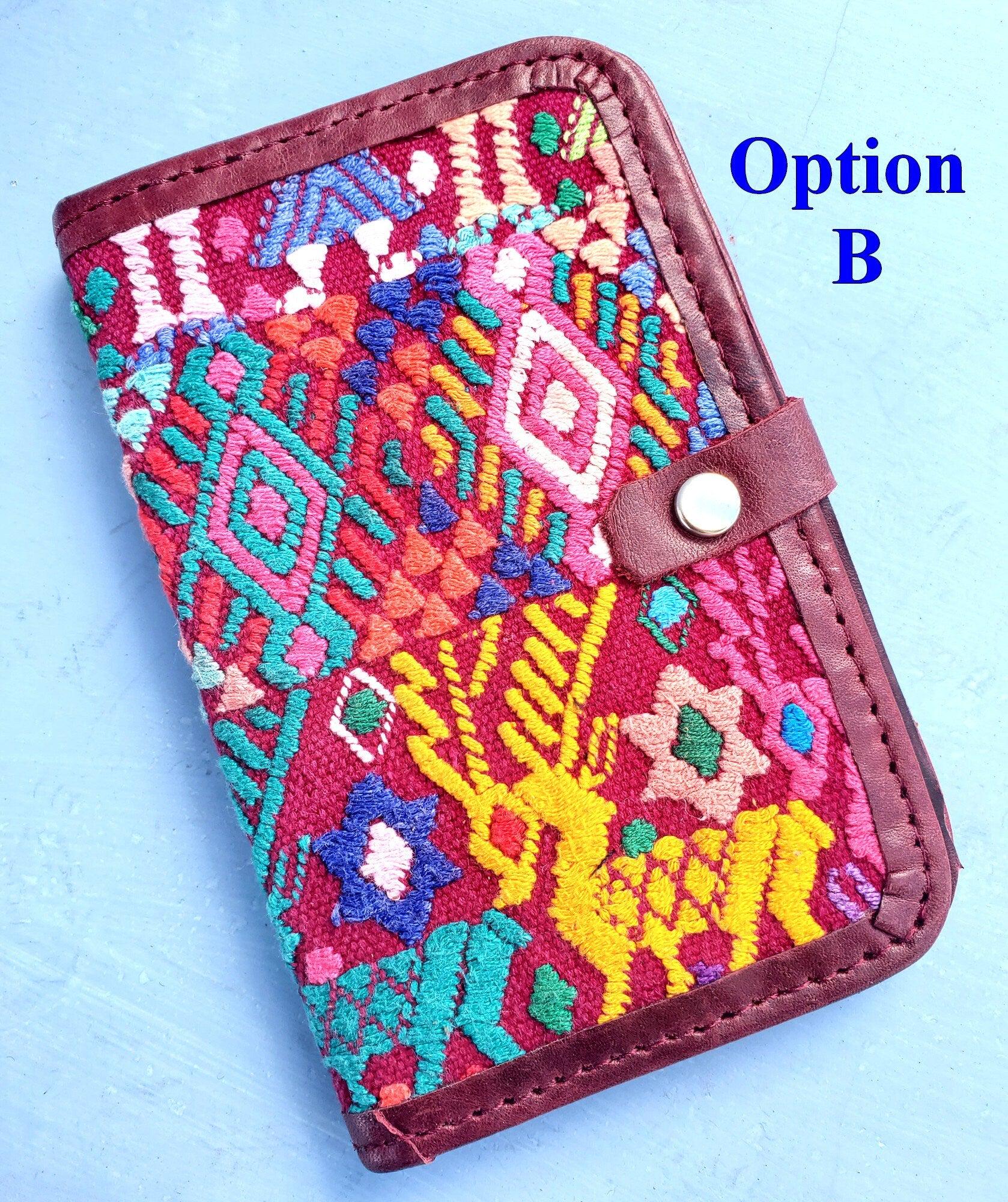 Guatemalan Leather Huipil PASSPORT Case Holder