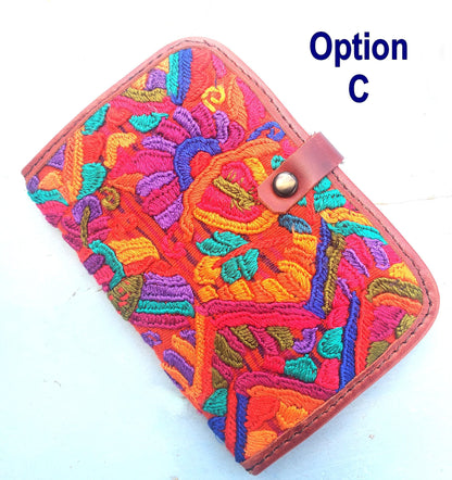 Guatemalan Leather Huipil PASSPORT Case Holder