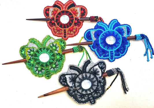 Hair Barrette Women, Stick Hair Barrette, Beaded Hair Clip,