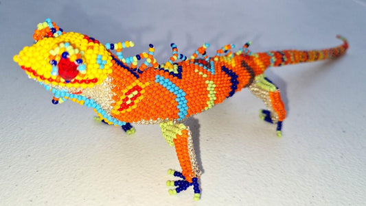 Czech Glass Hand Beaded Iguana Lizard Alligator Turtle Frog Ornament