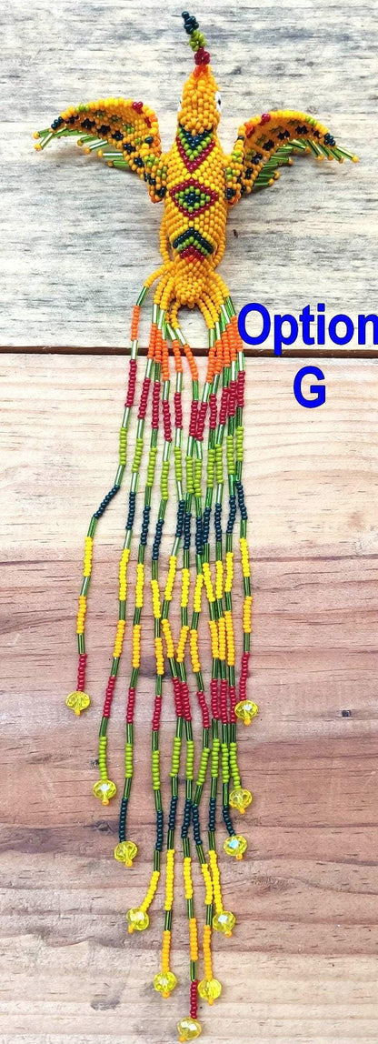 BEADED HUMMINGBIRD Hanging ORNAMENT Gift For Bird Lovers - Czech Glass Seed Beads And Nylon Thread