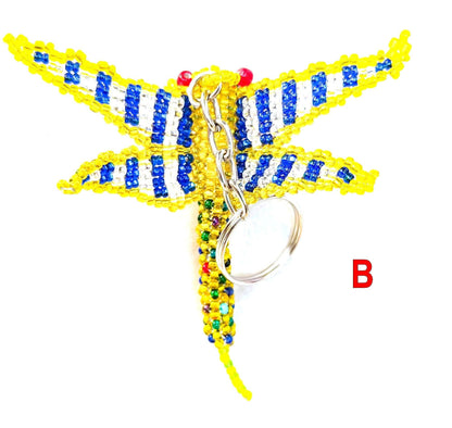 BEADED DRAGONFLY Hanging ORNAMENT Gift For Bird Lovers - Czech Glass Seed Beads And Nylon Thread