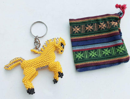 Czech Glass Hand BEADED UNICORN Ornament -Hanging decor-