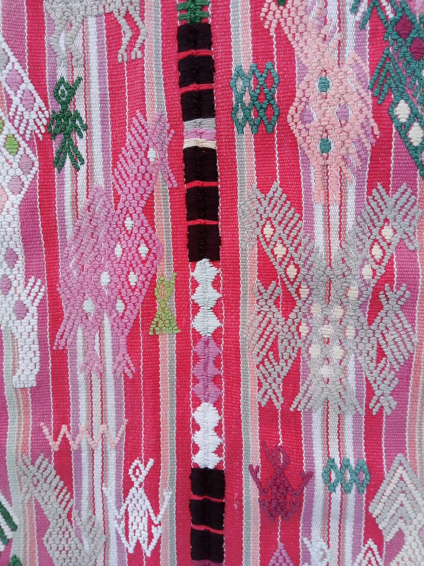 Guatemalan Blankish HORSES and EAGLES TSUTE - Tablecloth - Throw