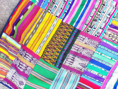 Multicolor Patchwork Quilt Huipil throw