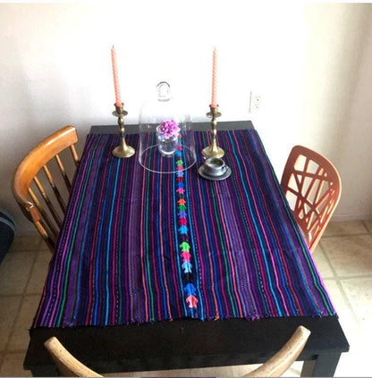 Guatemalan Handwoven Multicolor TSUTE - Tablecloth - Throw