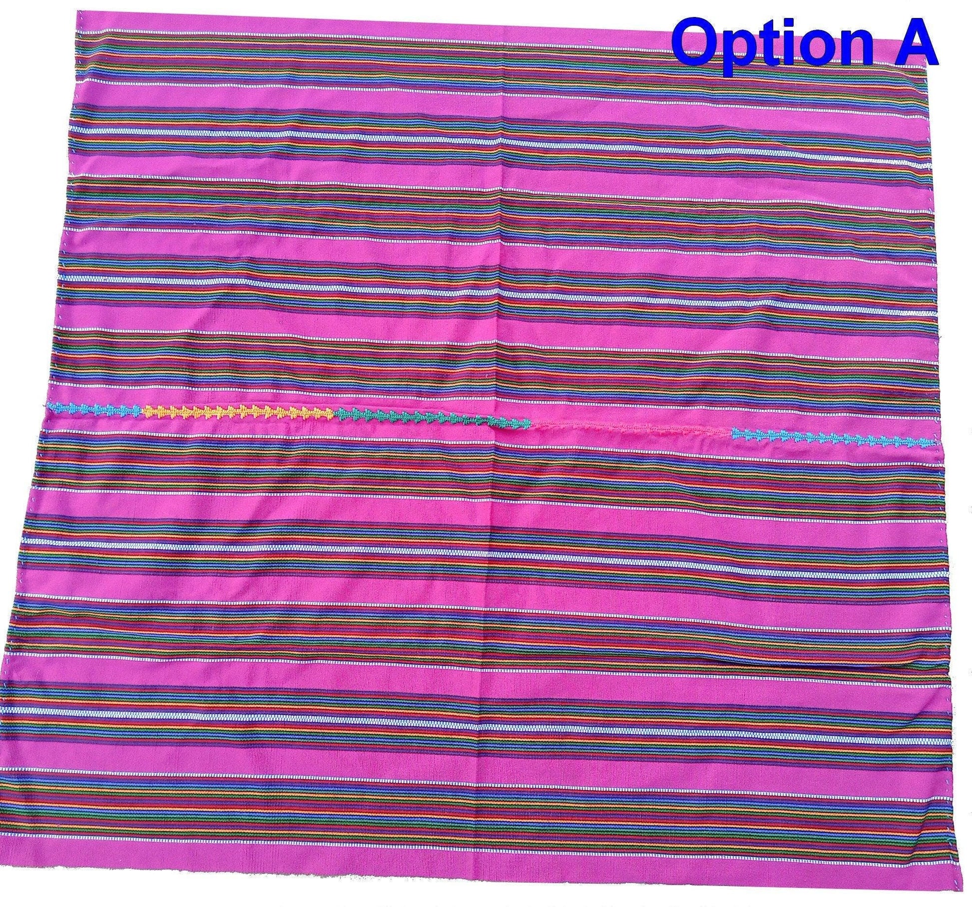 Guatemalan Handwoven Multicolor TSUTE - Tablecloth - Throw