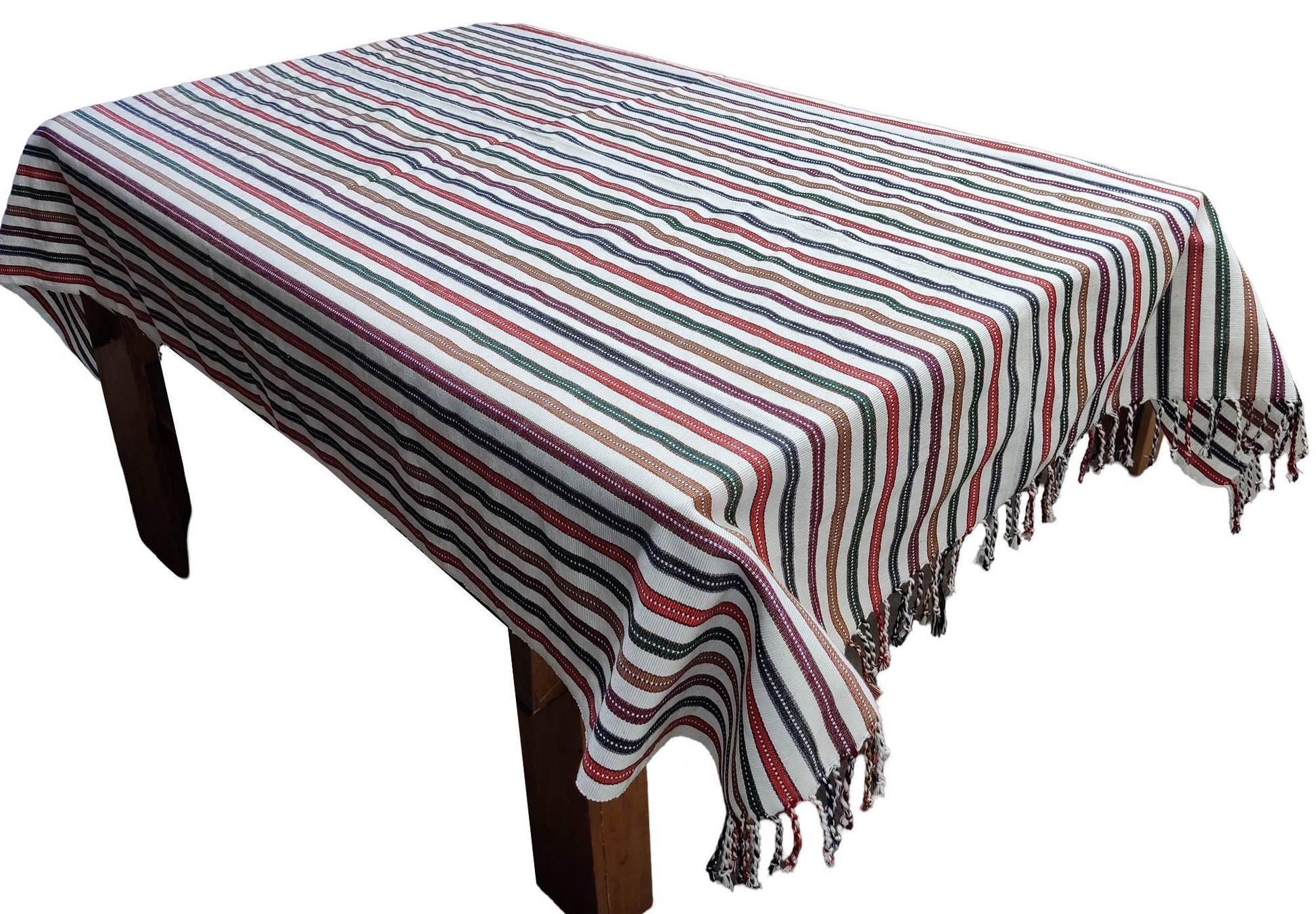Guatemalan Handwoven Multicolor TSUTE - Tablecloth - Throw