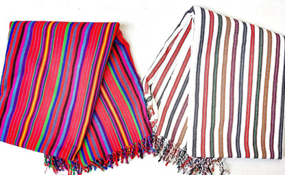 Guatemalan Handwoven Multicolor TSUTE - Tablecloth - Throw