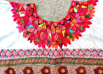 Vintage Guatemalan unique handmade weaved - AGUACATAN Huipil BLOUSE-