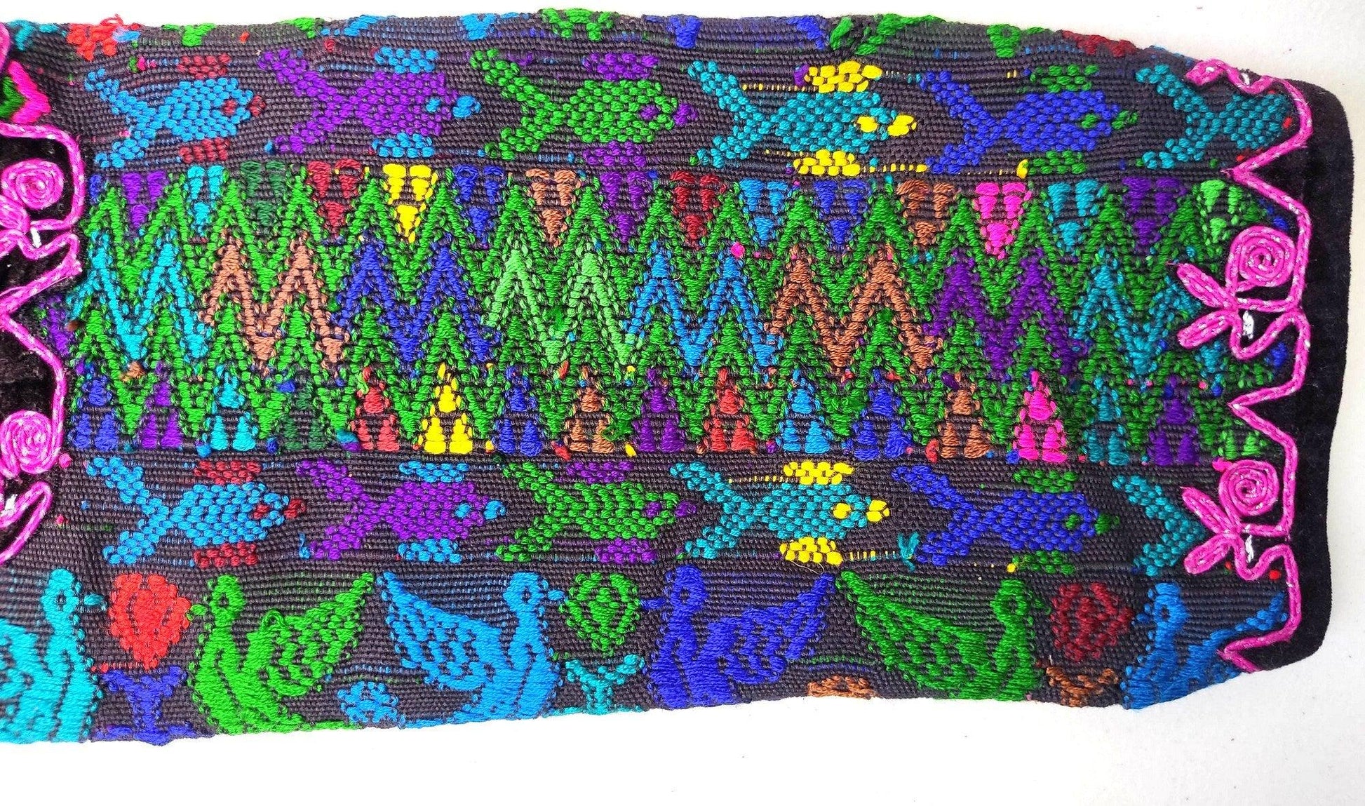 Vintage Guatemalan unique handmade weaved cotton -San Lucas Toliman-
