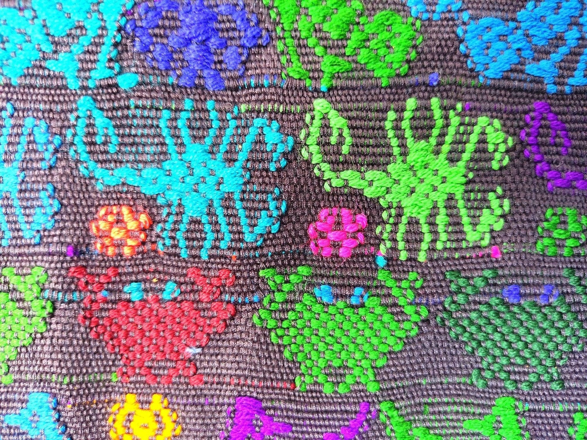 Vintage Guatemalan unique handmade weaved cotton -San Lucas Toliman-