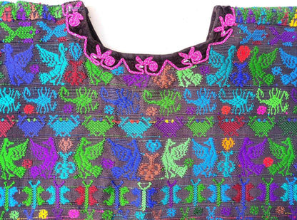 Vintage Guatemalan unique handmade weaved cotton -San Lucas Toliman-