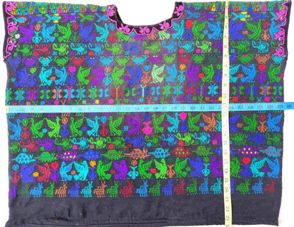 Vintage Guatemalan unique handmade weaved cotton -San Lucas Toliman-