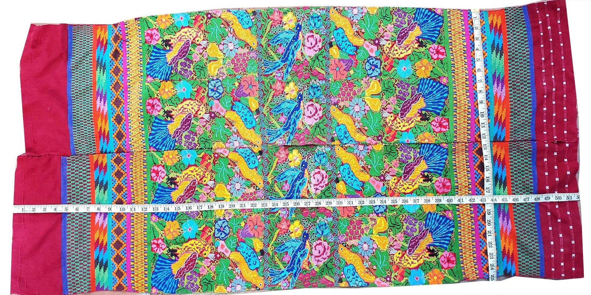 NEW! unique Guatemala handmade weaved cotton runner -Huipil from San Antonio Aguas Calientes-