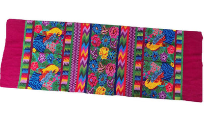 Vintage unique Guatemala handmade weaved cotton runner -Huipil from San Antonio Aguas Calientes-