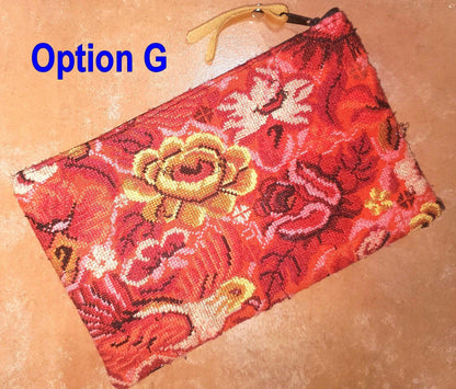 Guatemalan upcycled huipil purse, Make Up Bag, Huipil Pouch