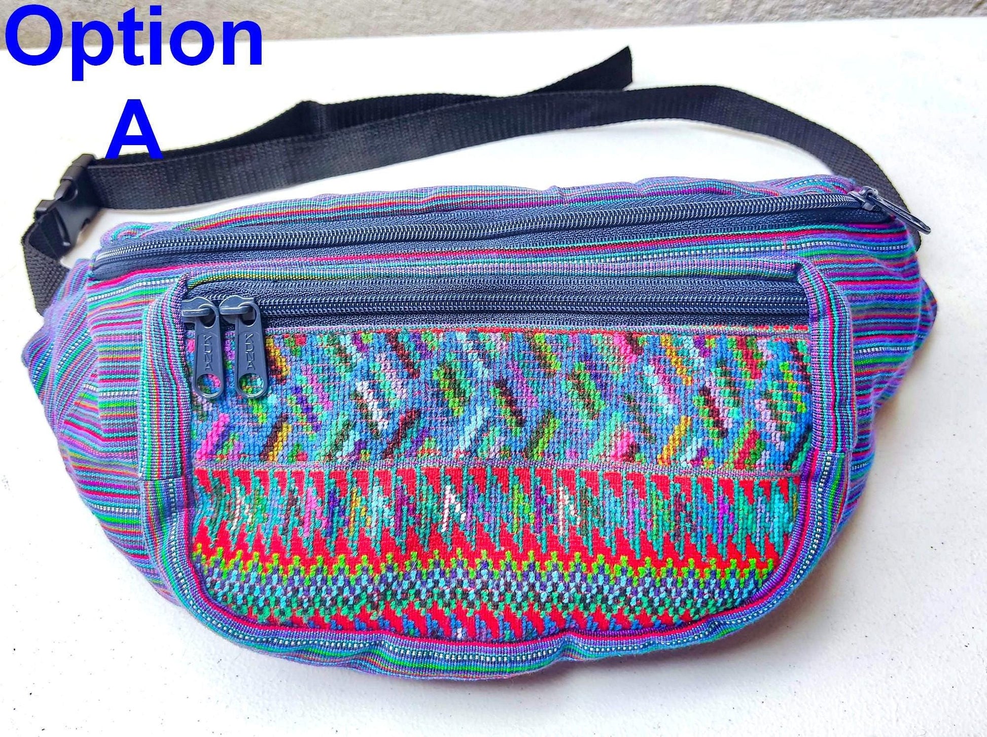 Guatemalan large weaved multipocket fanny pack