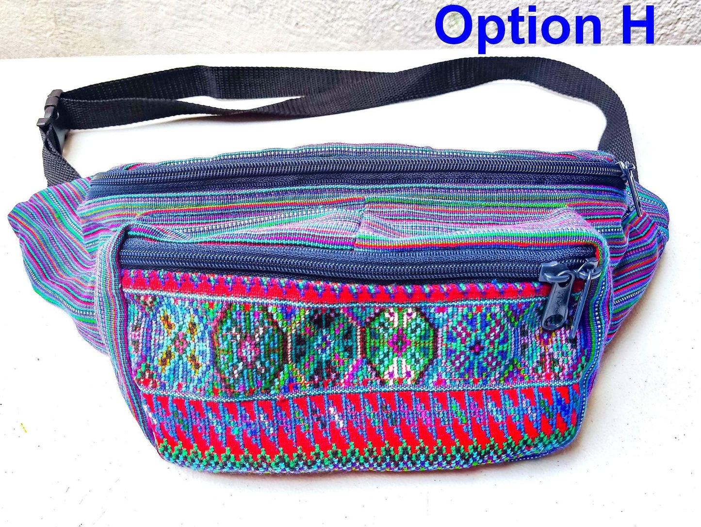 Guatemalan large weaved multipocket fanny pack