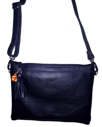 Aesthetic Woman Guatemalan Leather Huipil CROSSBODY Wristlet CLUTCH PURSE - 100% Cotton Lining Purse
