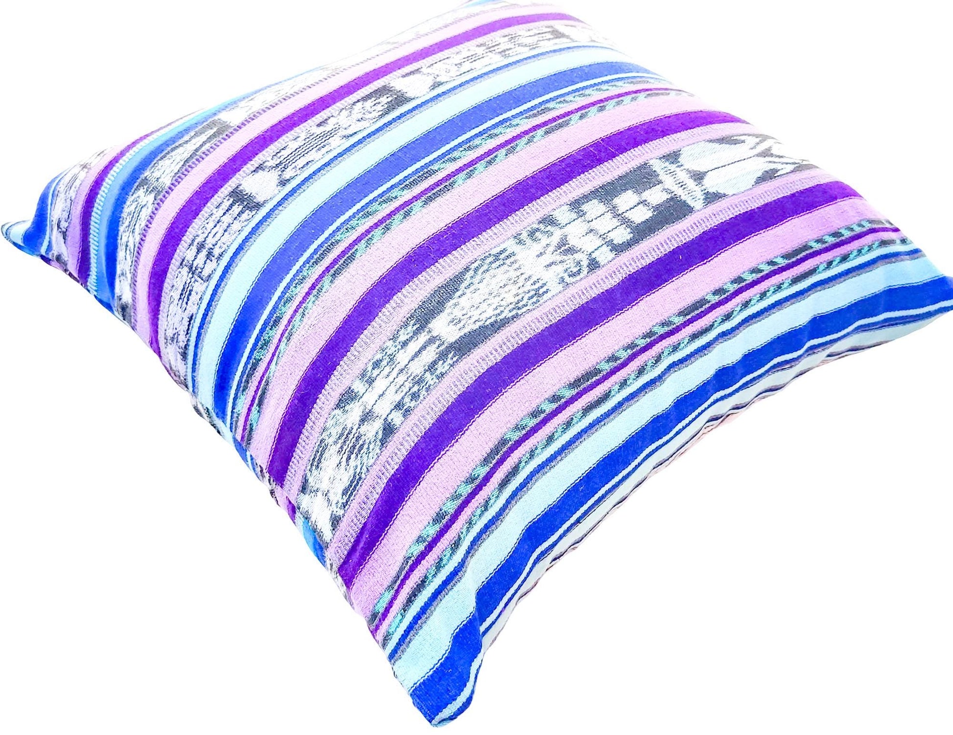 Cotton Handmade IKAT PILLOW Case CUSHION Cover -18x18- 20x20 Customizable Sizes