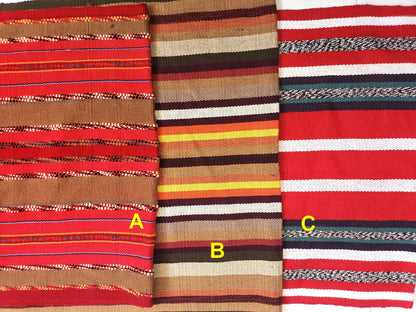 Cotton Guatemalan handmade weaved multicolor bed runner