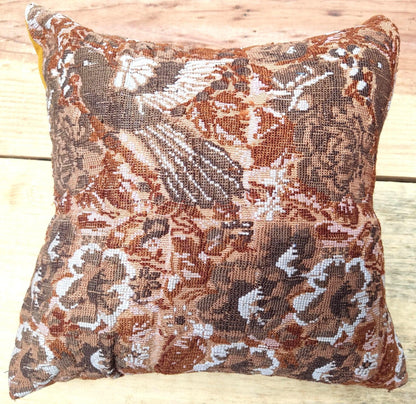 Guatemalan Upcycled Pillow Cover / Ethnic Comalapan Dove Cushion Case / 13.5 x13.5 inches