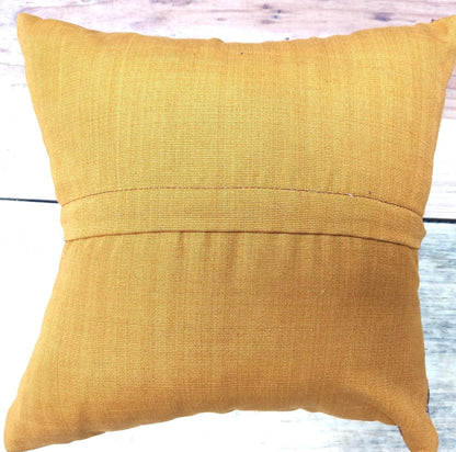 Guatemalan Upcycled Pillow Cover / Ethnic Comalapan Dove Cushion Case / 13.5 x13.5 inches