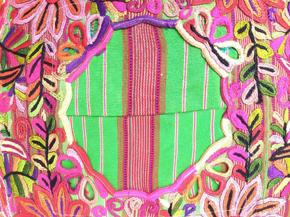 Cotton Guatemala hand embroidery -Eagles & floral- huipil pillow case cushion cover 26x26 inches