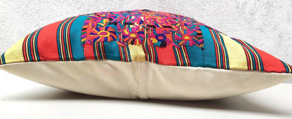 Cotton Guatemala hand embroidery -Geometric & floral- huipil pillow case cushion cover