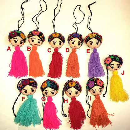 Frida doll ornament felt Pom Pom