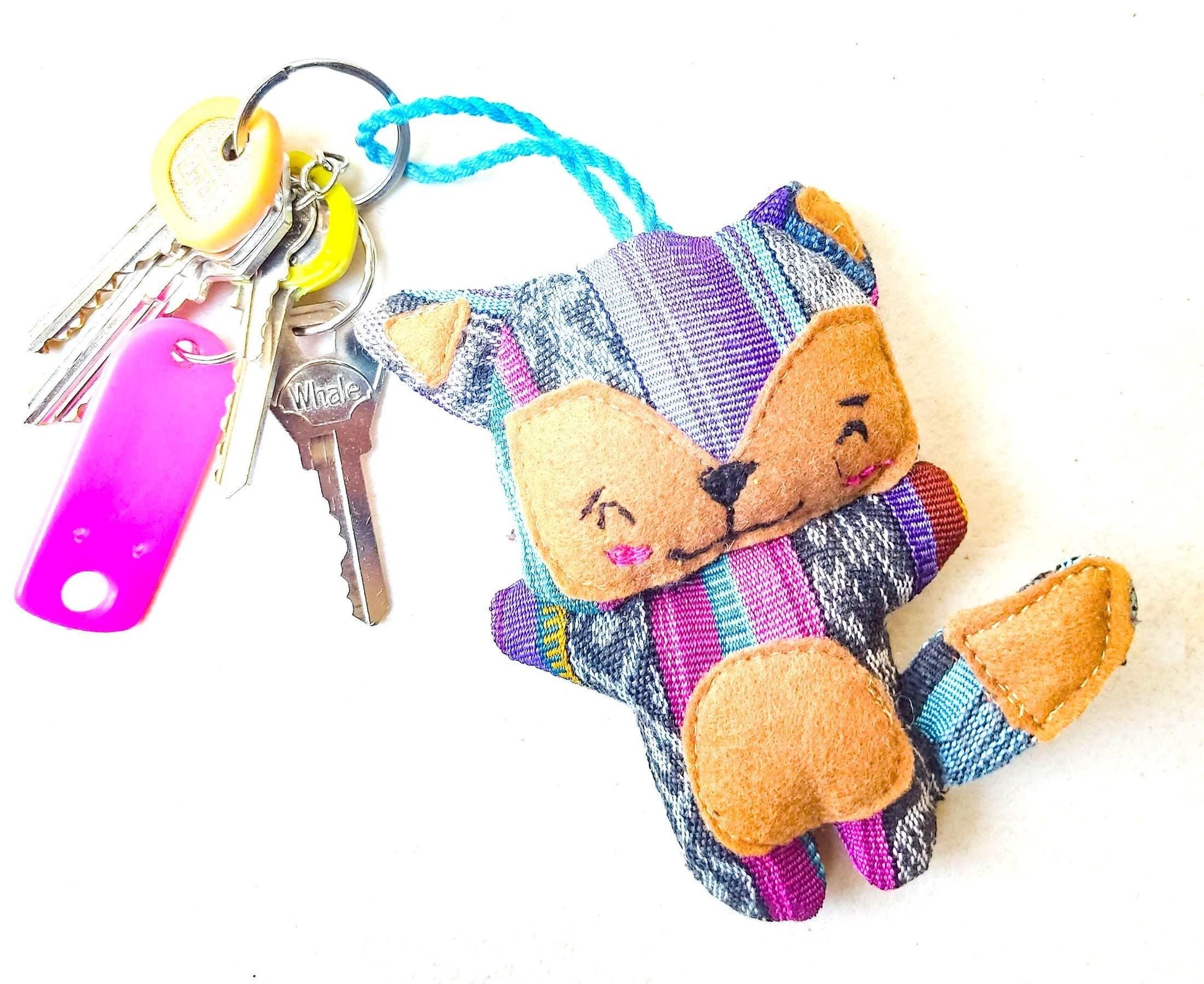 Multicolor Hanging ORNAMENT Padded Toy FOX
