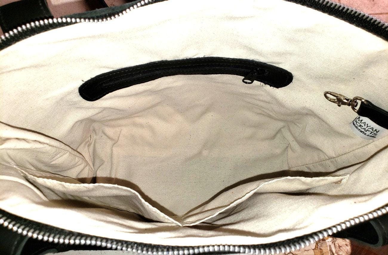 Huipil Pattern Black Genuine LEATHER CONVERTIBLE BACKPACK Bag - Aesthetic Full Grain Leather Handles cross body And Handbags
