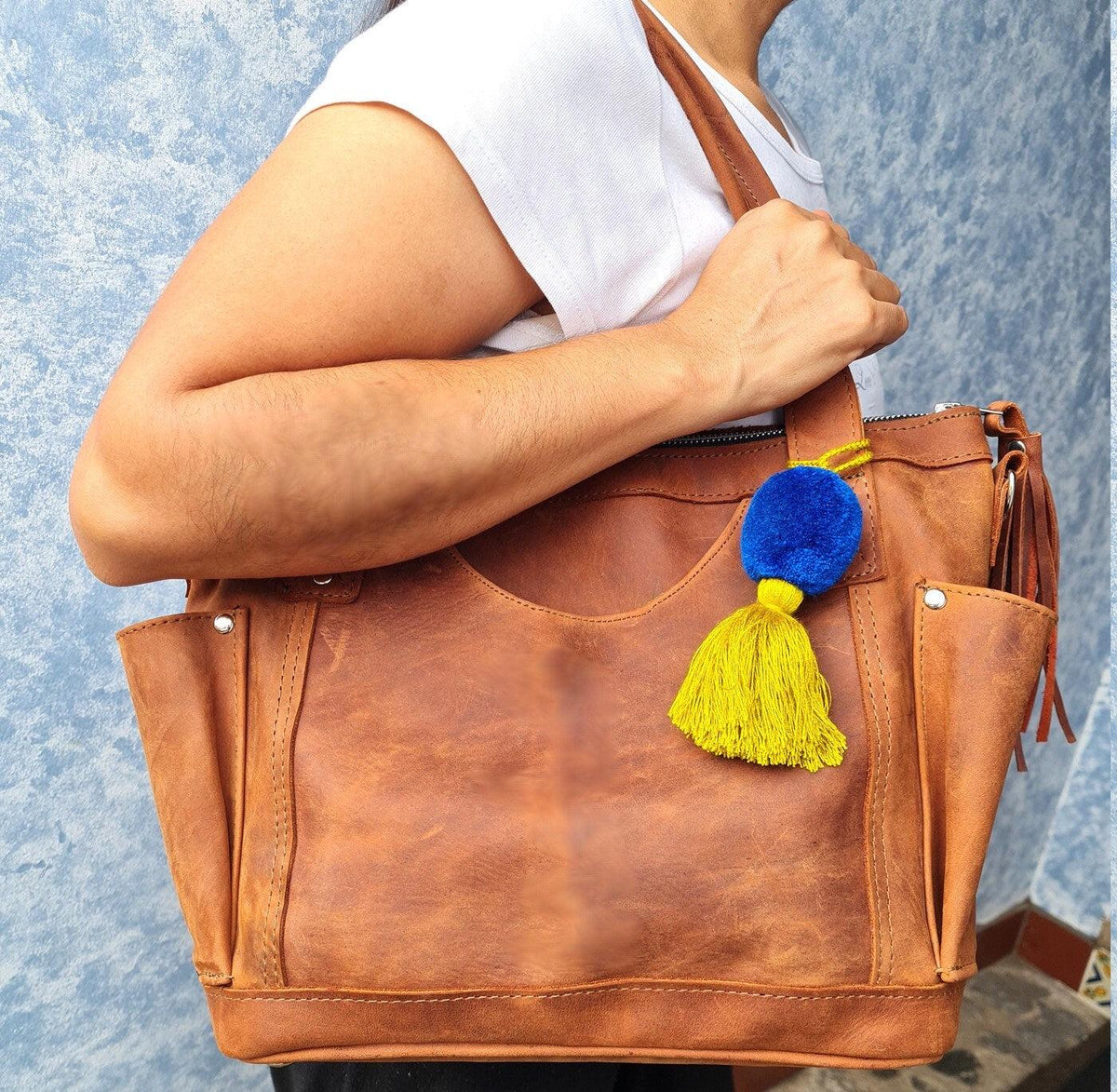Tan Genuine LEATHER CONVERTIBLE BACKPACK Bag - Aesthetic Full Grain Leather Handles cross body And Handbags