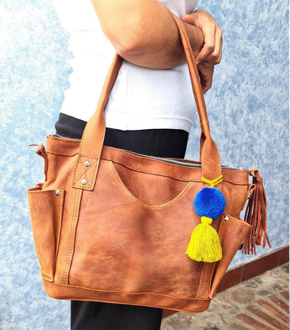 Tan Genuine LEATHER CONVERTIBLE BACKPACK Bag - Aesthetic Full Grain Leather Handles cross body And Handbags